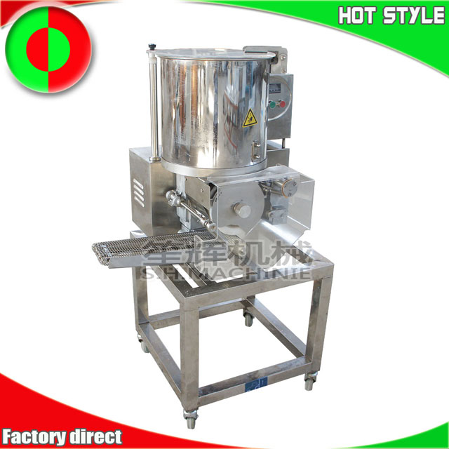 Shenghui manufacture commercial beef fish meat stuffed hamburger patty maker production line for sale