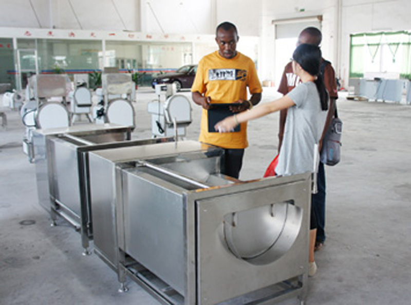 Our company provides onion cleaning and conveying equipment for Kenyan customers 1