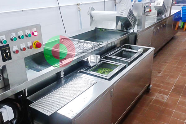 Our company designs vegetable cleaning production line for Hongkong YCB company.