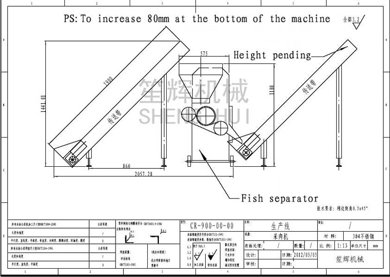 Our company provides meat feeder conveying production line for Russian customers