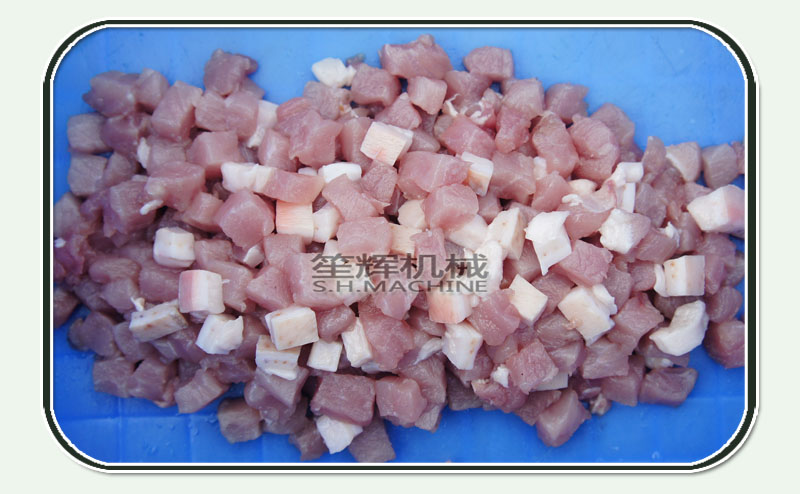 cutting frozen meat 1