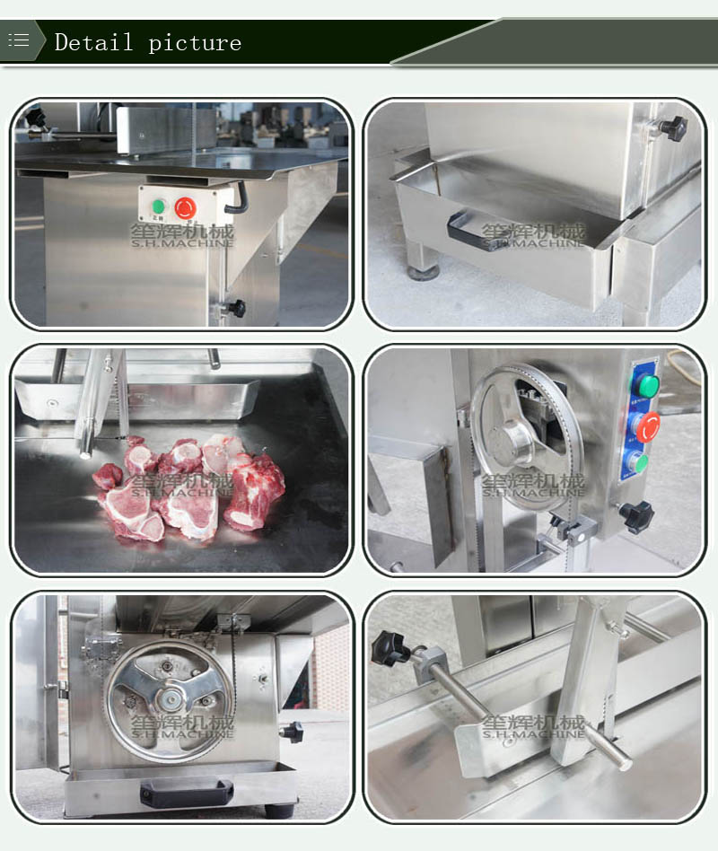 Chicken meat bone cutting machine