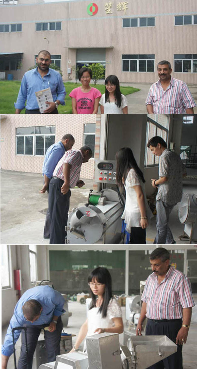 Provide peeling, cutting, drying and packaging production lines for customers in Egypt