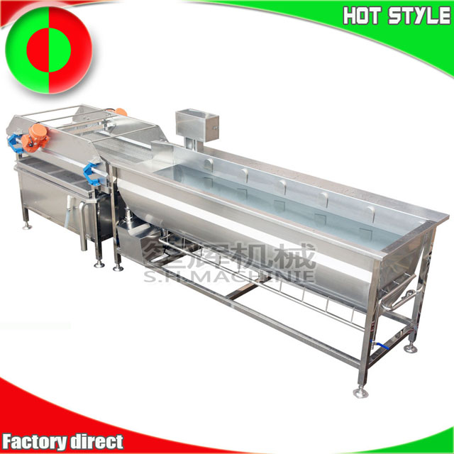 Industrial Vegetable And Fruit Vortex washing food processing Line 