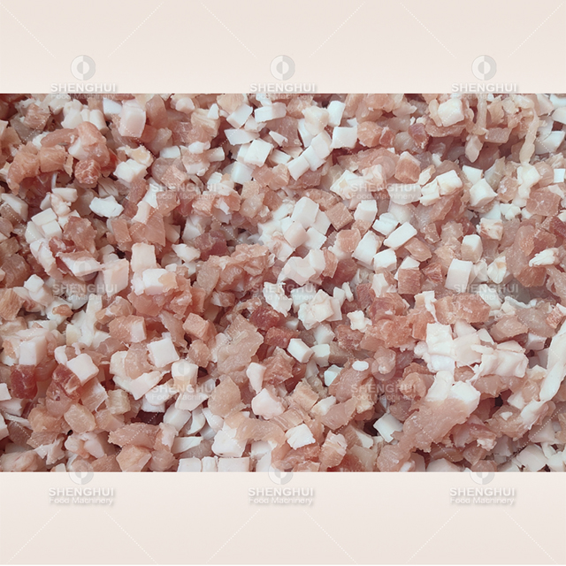 Three-dimensional centrifugal high-speed meat dicing machine frozen meat cutting machine meat cube cutter