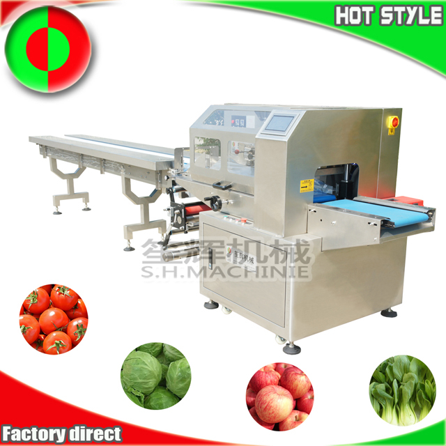 Continuous supermarket vegetable and fruit packaging production line equipment food sealing and packing machine