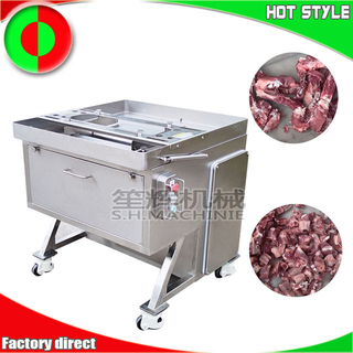 Automatic spare ribs dicing equipment meat cube cutter pork ribs slitting machine