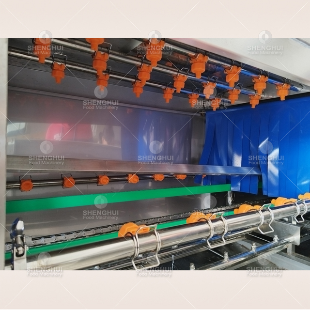 Continuous tunnel type turnover box washing machine plastic crate washer central kitchen crate washing machine