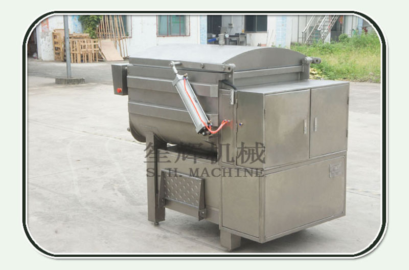 Factory vacuum meat stuffing mixer blender machine vacuum filling